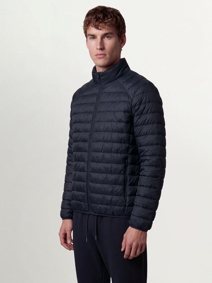 Giubbino Ultralight blu imbottito regular fit con zip_2