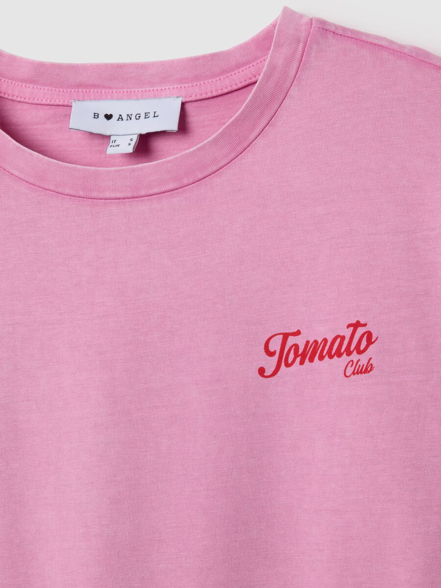 Women's relaxed fit pink pure cotton T-shirt_1