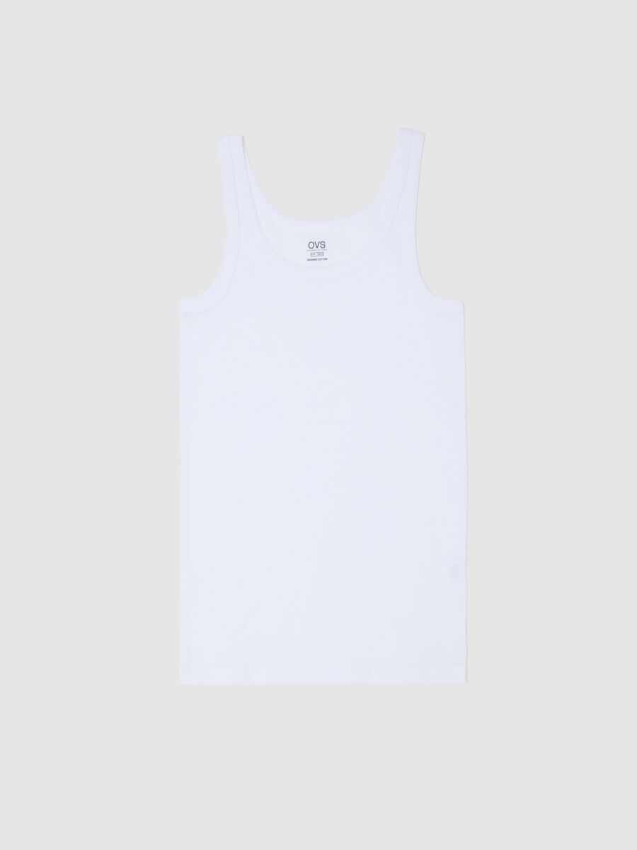 White pure cotton vest regular fit_0