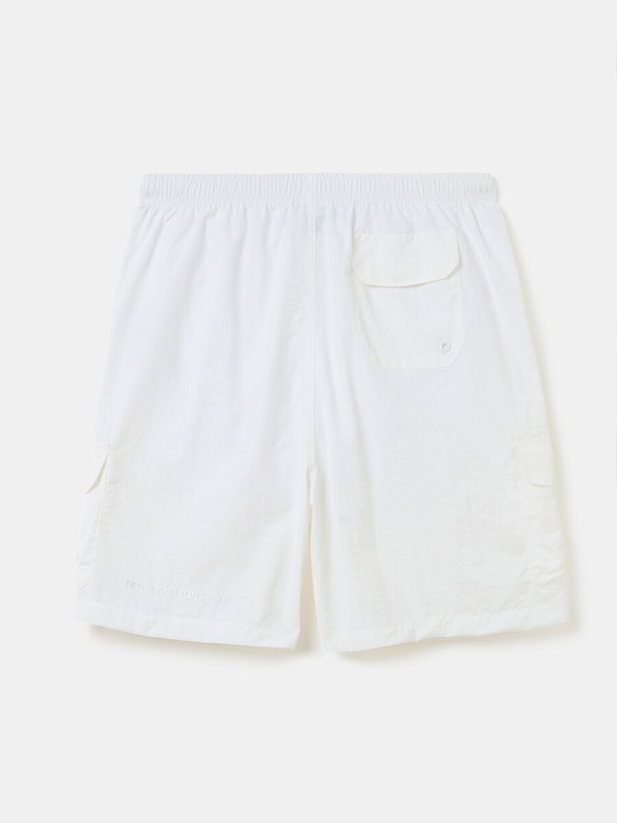 Cargo Swim Shorts White_5