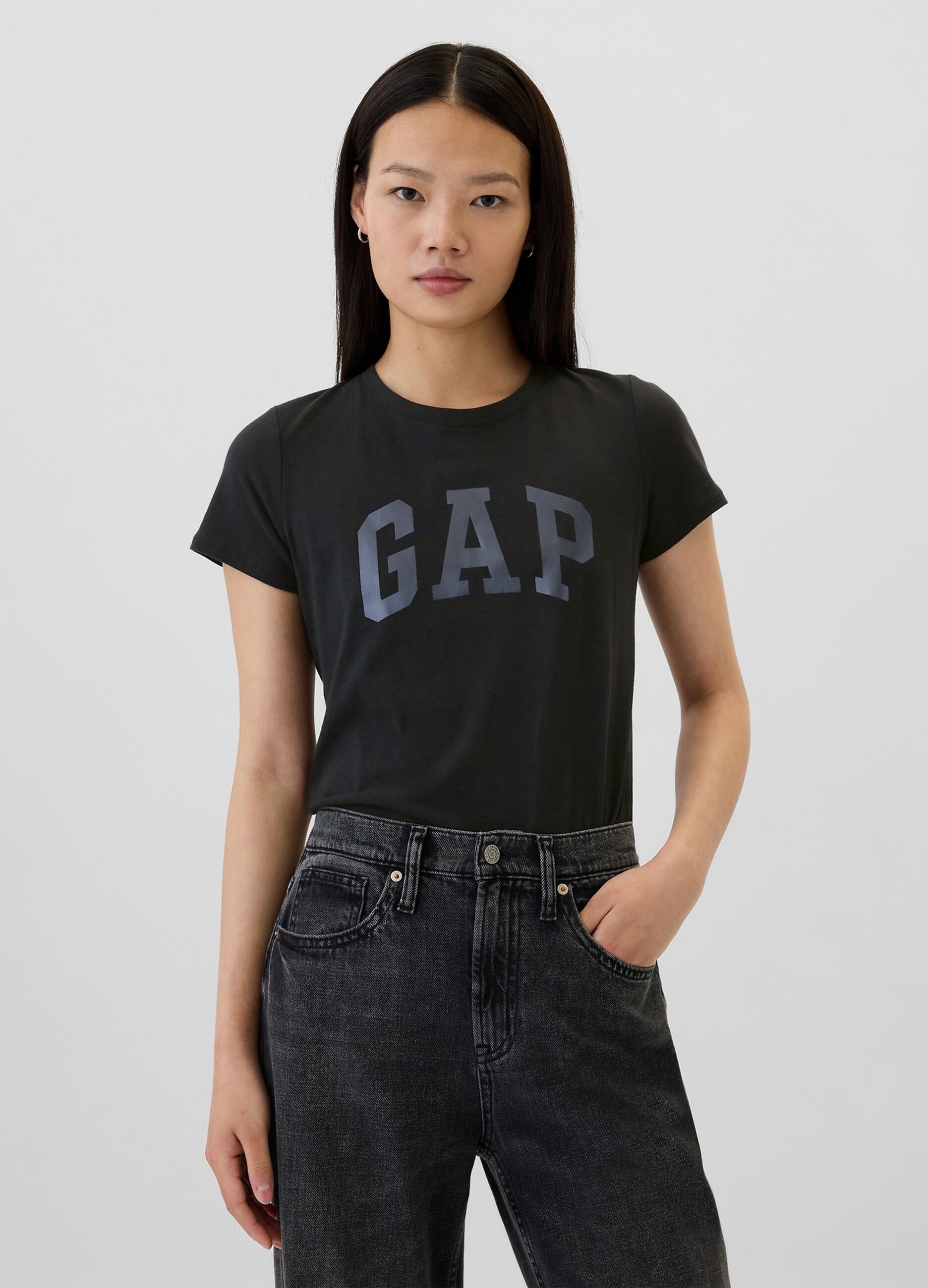 T-shirt with logo print in foil
