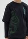Boys' pure cotton black oversized t-shirt_2