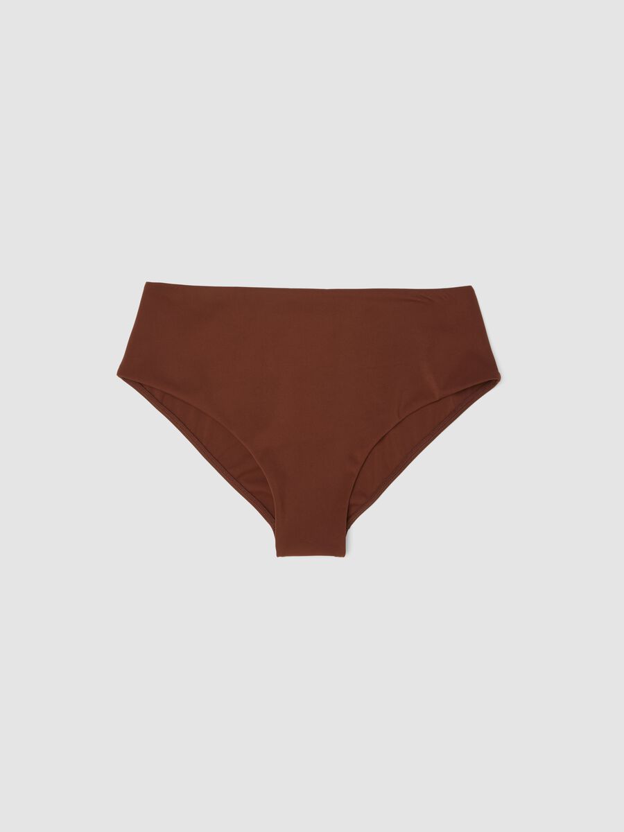 Brown stretch-fabric bikini bottoms_0
