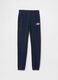 Girls' regular fit cotton-blend blue jogger trousers_4