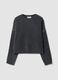 Grey stretch wool jumper with studded trims_4