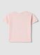 Girl's pink regular fit cotton stretch T-shirt with print_1