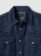 Regular fit blue denim pure cotton shirt_5