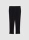 Black Slim Fit Stretch Fabric Trousers_4