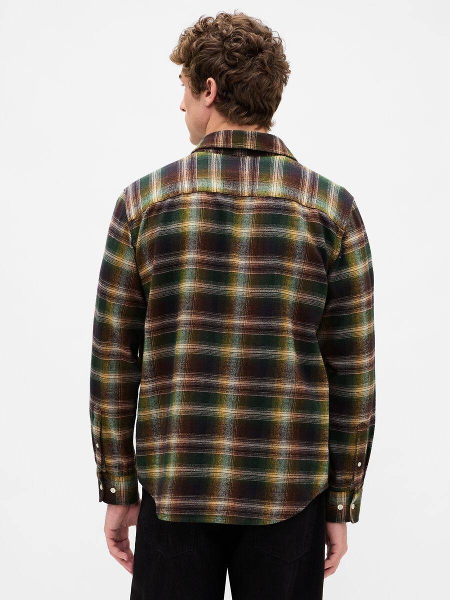 Camicia multicolor a maniche lunghe in cotone_1