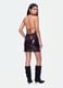 Brown sequin stretch-fabric dress_2