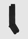 Black long socks in stretch fabric_0