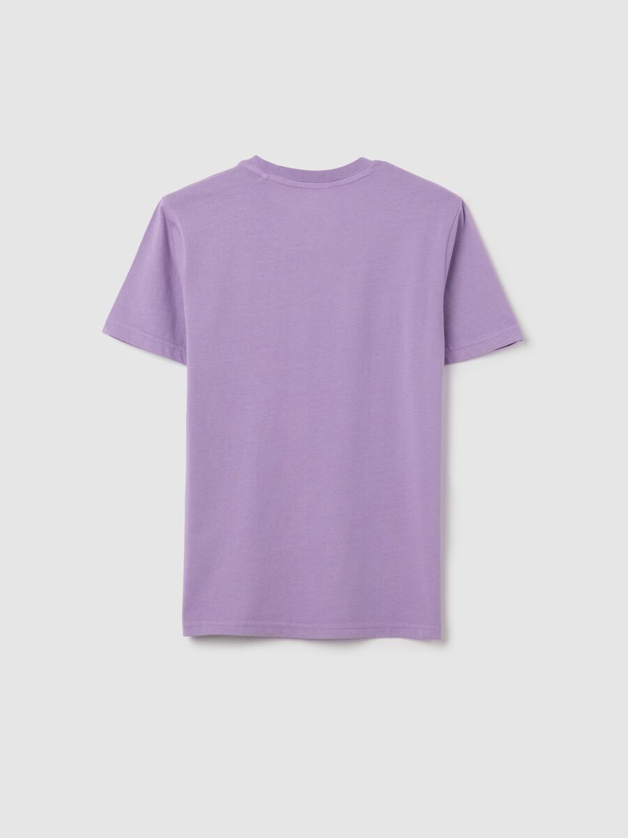 Purple Cotton Short Sleeve T-shirt_4