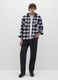 Black and white checked pure cotton regular fit shirt_1