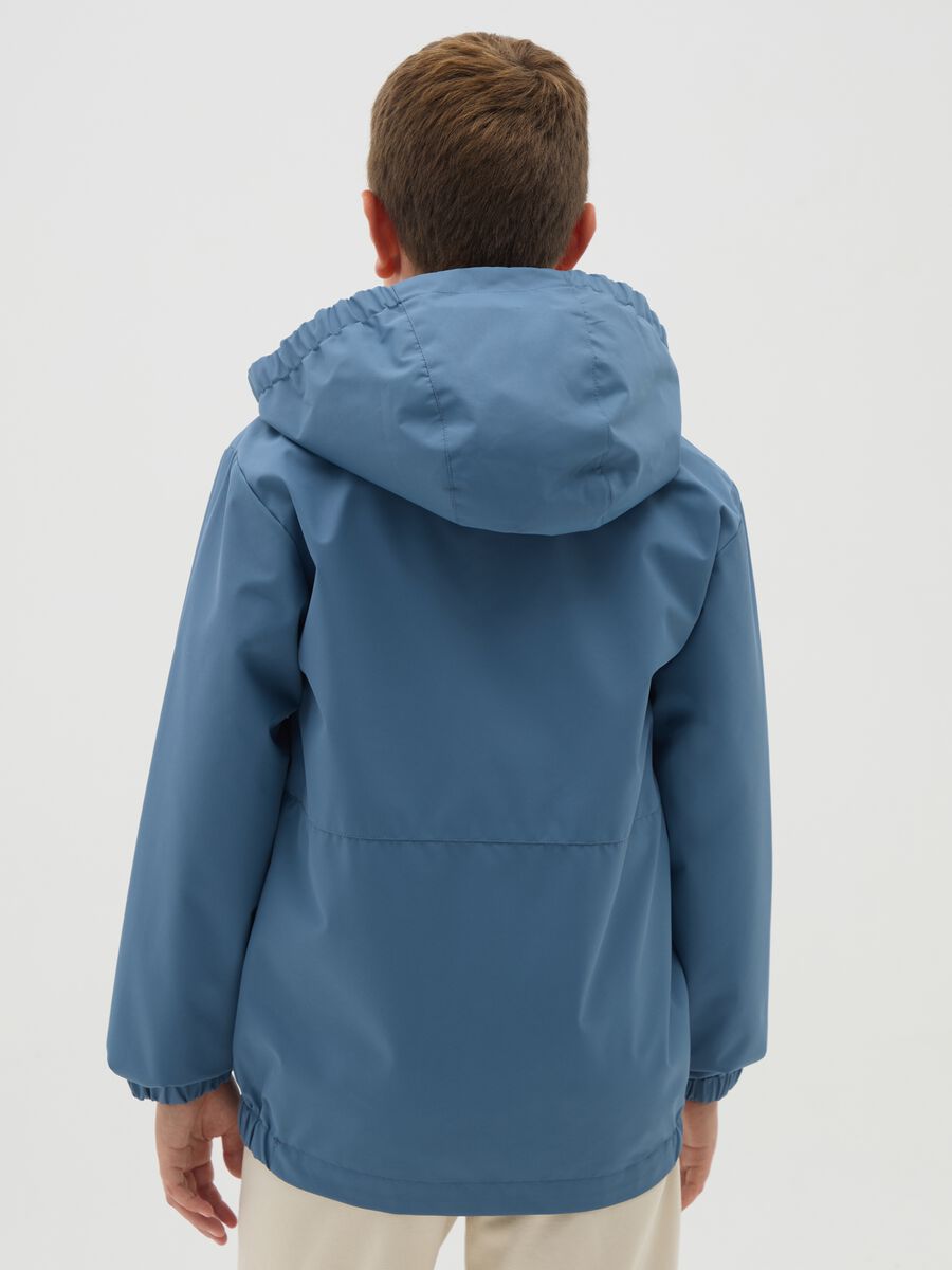Boys' jacket in blue fabric regular fit_1