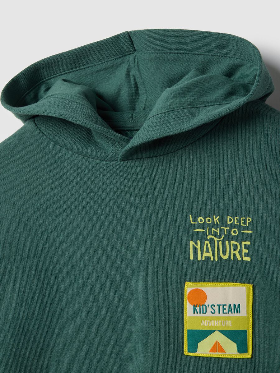 Completo jogging da bambino in misto cotone verde regular fit_2