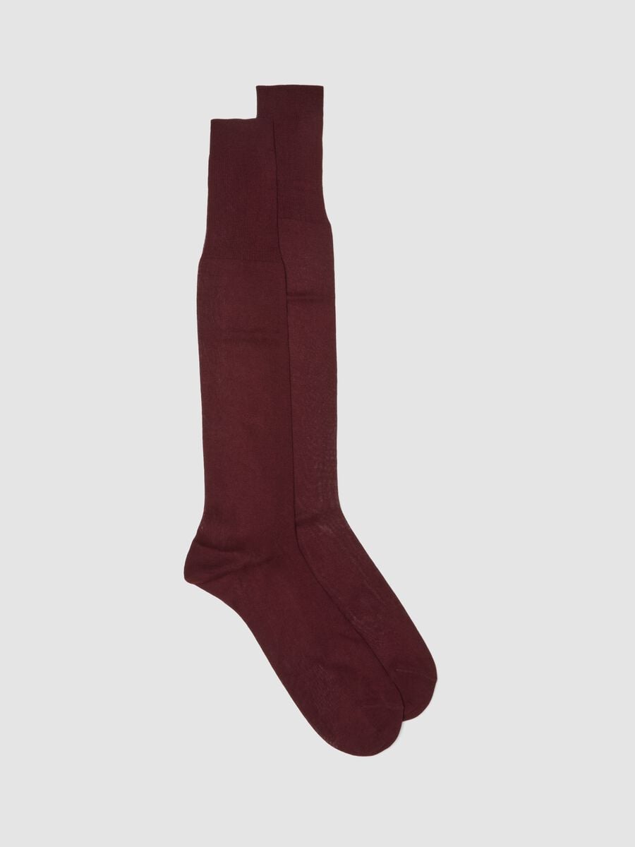 Calze lunghe rosse in puro cotone_0