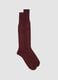 Red long socks in pure cotton_0