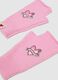 Girls' pink fingerless gloves with Love Therapy patch_1