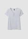 Grey stretch viscose V-neck pyjama top_4