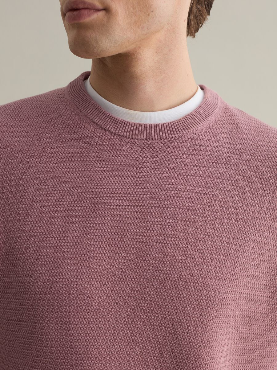 Cotton pullover with wavy trim_3