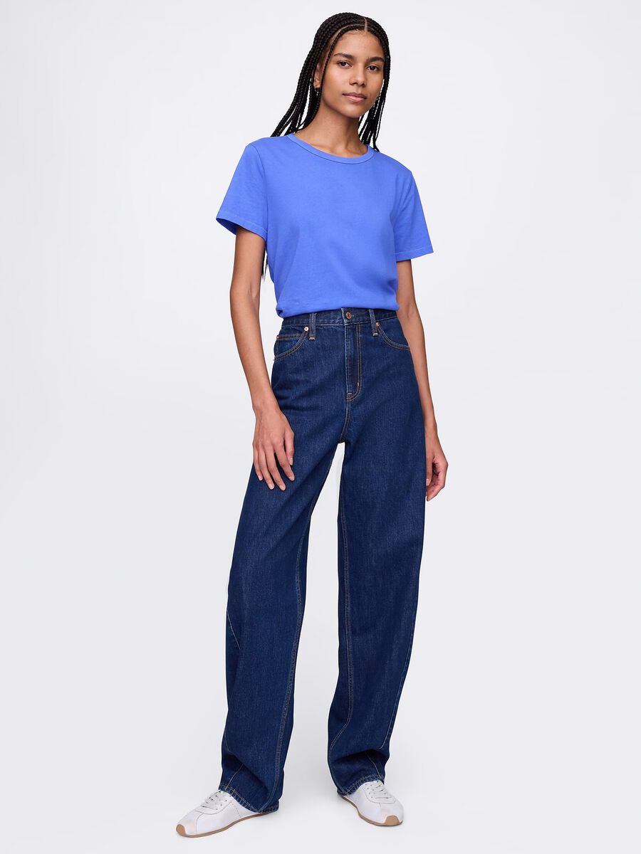 Blue T-shirt in 100% cotton_1