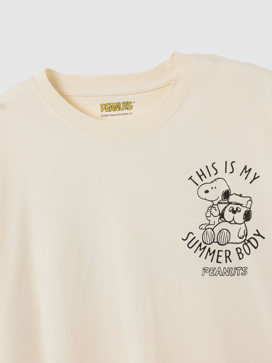 Beige pure cotton regular fit T-shirt_5