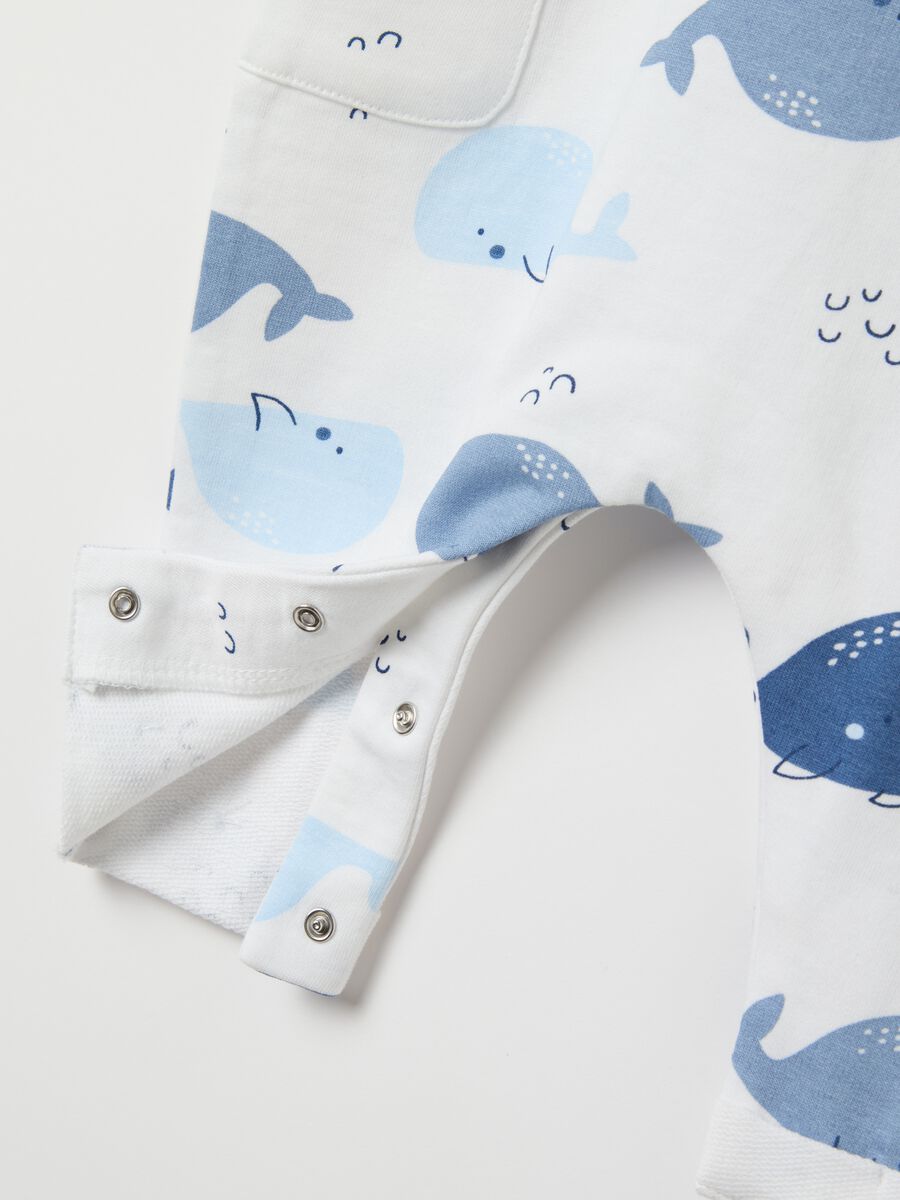 French terry onesie with cetaceans print_2