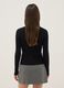 Black viscose blend cardigan with fitted silhouette_3
