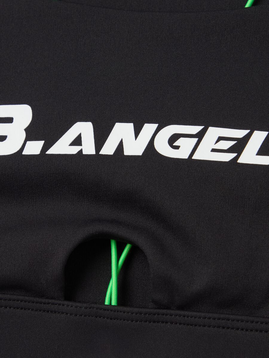 Cropped sports tank top with fluorescent details_5