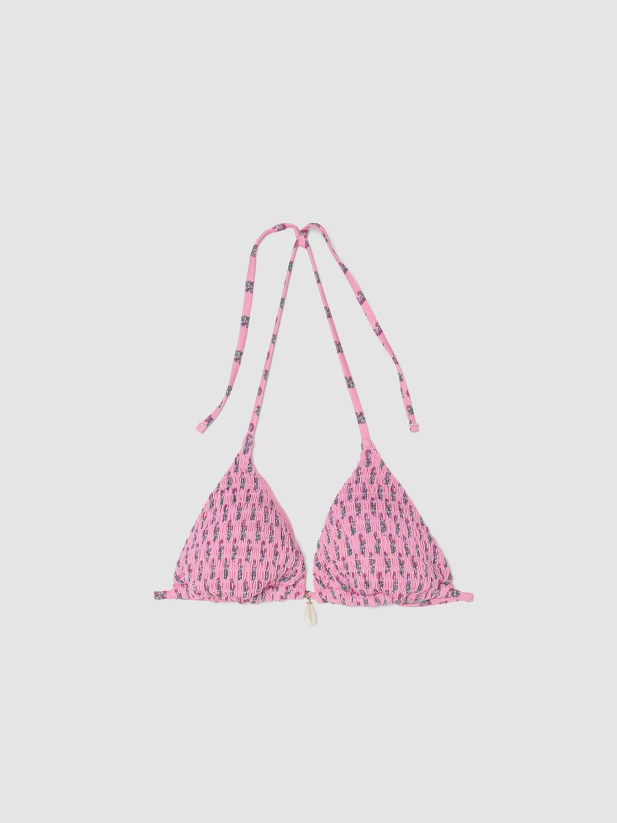 Top bikini triangolo rosa in tessuto elasticizzato_4