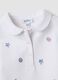Polo bianca in cotone elasticizzato con colletto classico per bimba regular fit_3