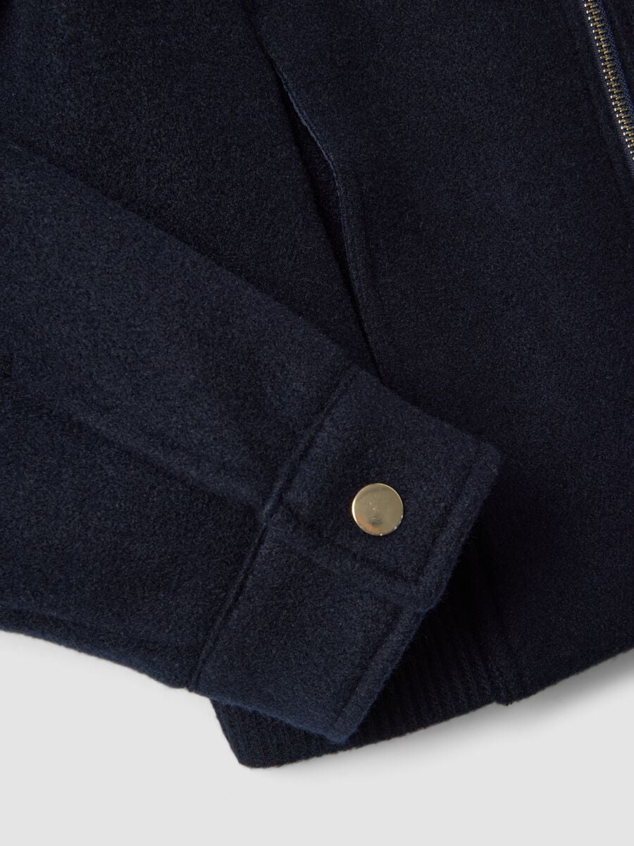 Giacca blu navy regular fit con zip_5
