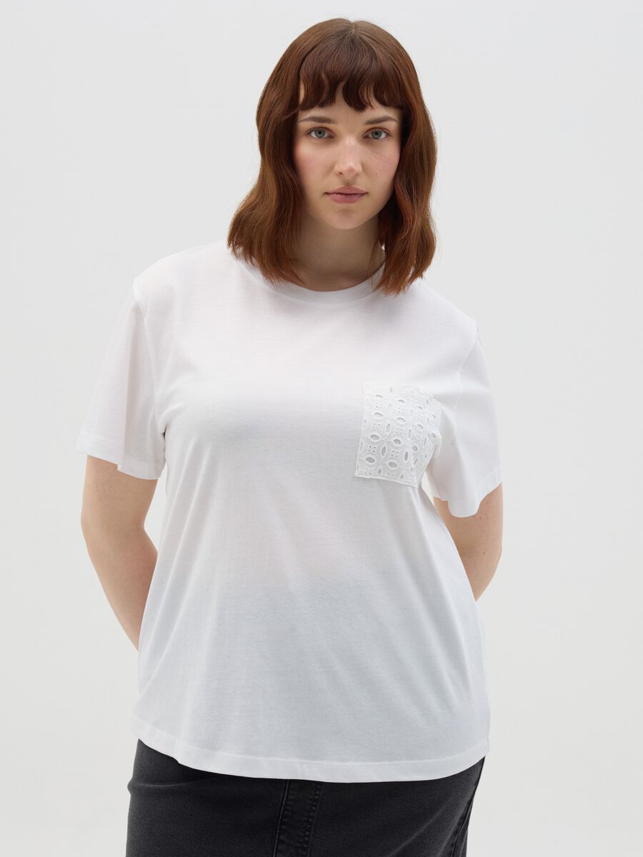 Mya White Pure Cotton T-shirt_0