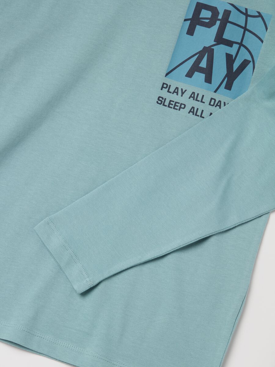 Pigiama in cotone con stampa "Play all day" _2