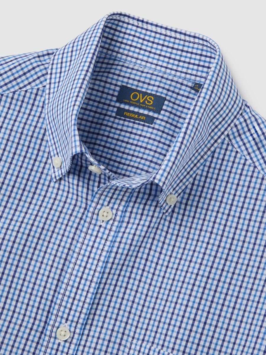 Camicia in misto cotone multicolor regular fit_1