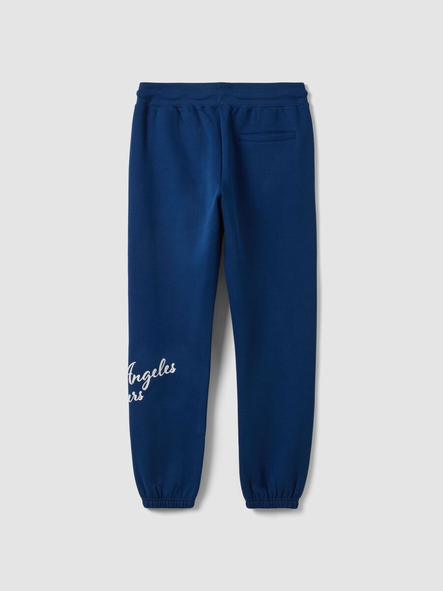 Pantaloni jogger blu in misto cotone con stampa Lakers_2