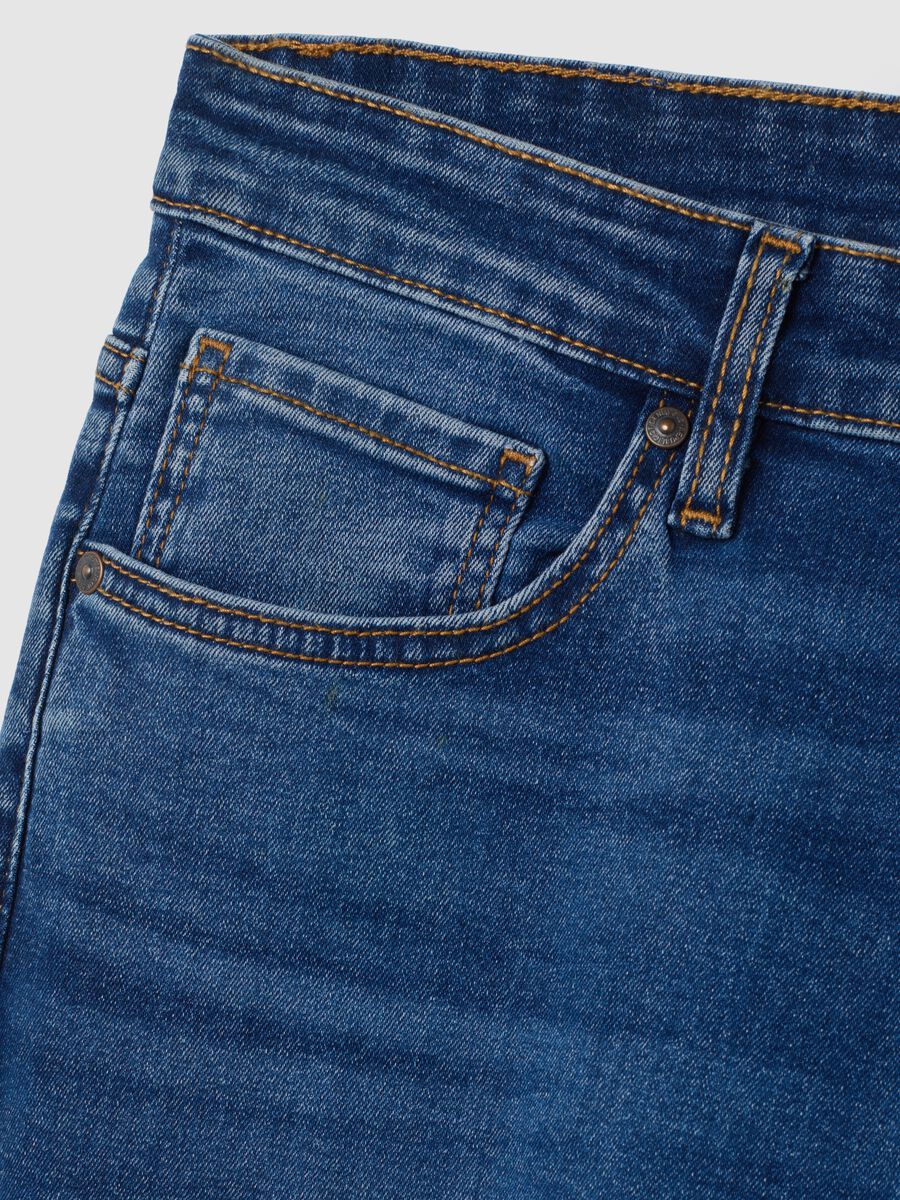 Jeans in cotone elasticizzato blu skinny fit_1