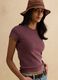 Fitted T-shirt in stretchy purple cotton_0