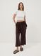 Brown viscose-blend culotte trousers_1