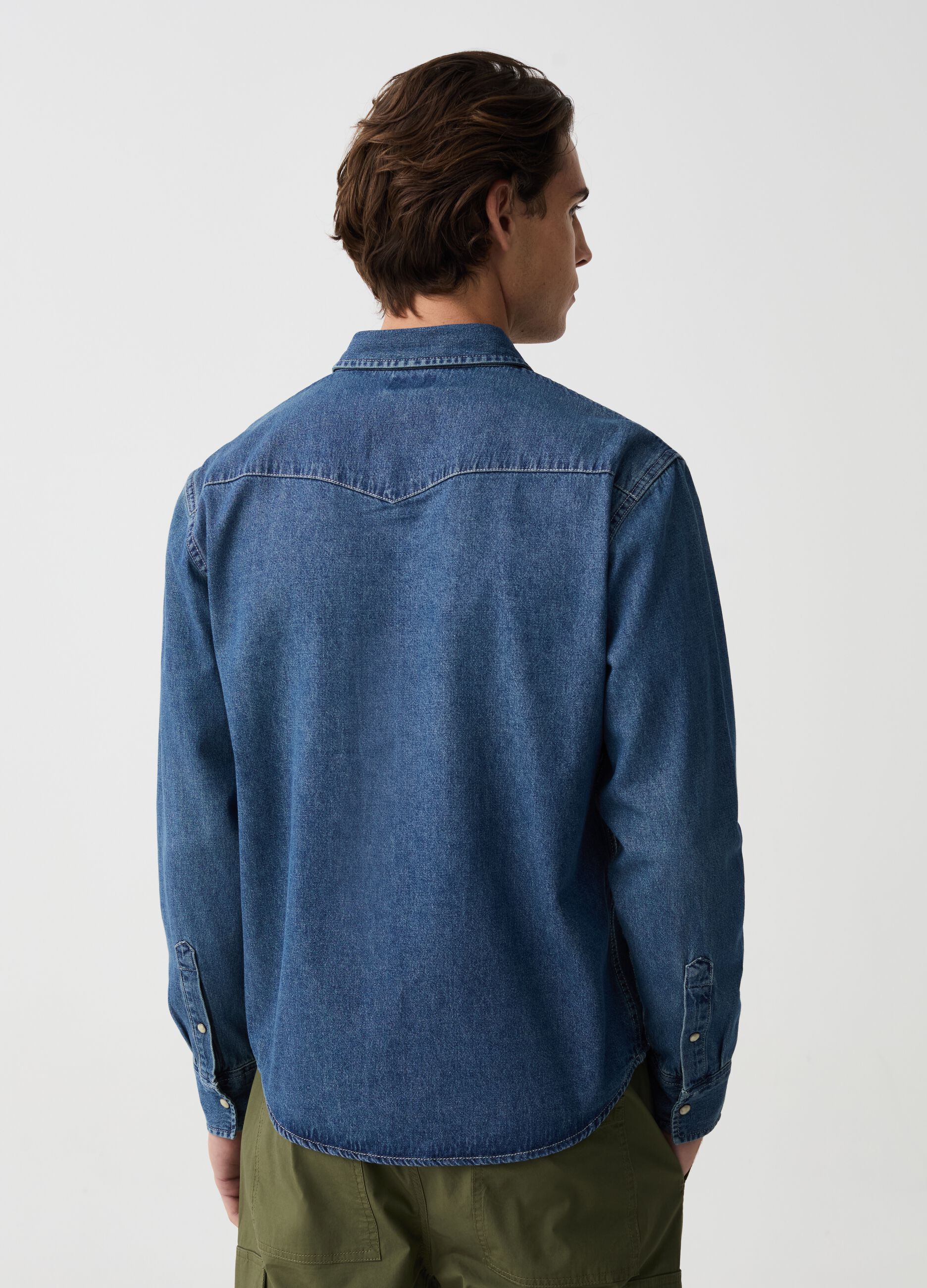 Camicia jeans uomo ovs outlet