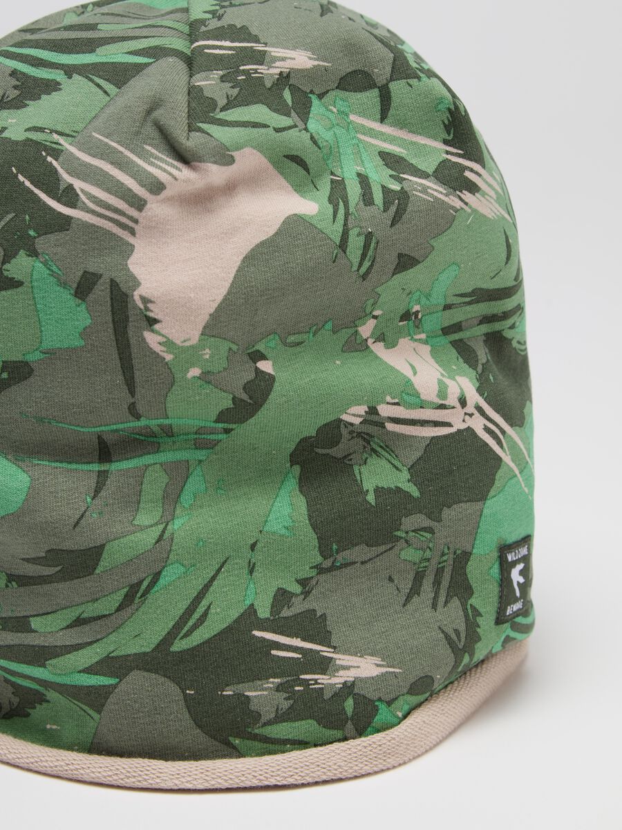 Camouflage hat in French terry_2