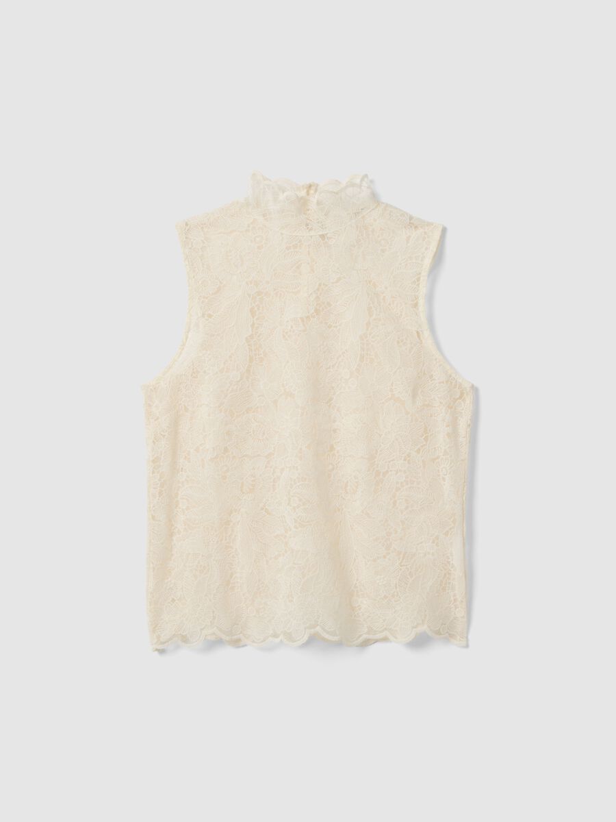 Camicia bianca in misto cotone con pizzo_4