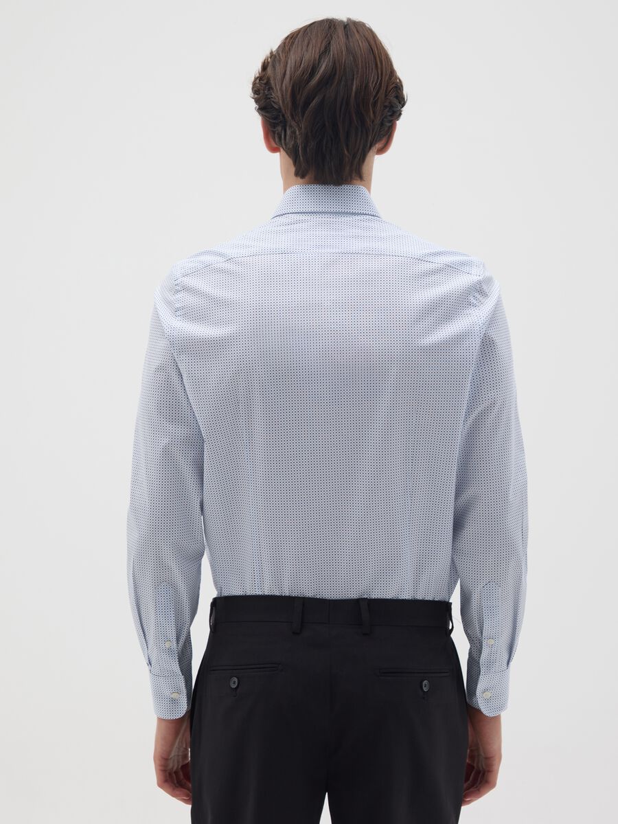Slim Fit Light Blue Stretch Cotton Shirt_1