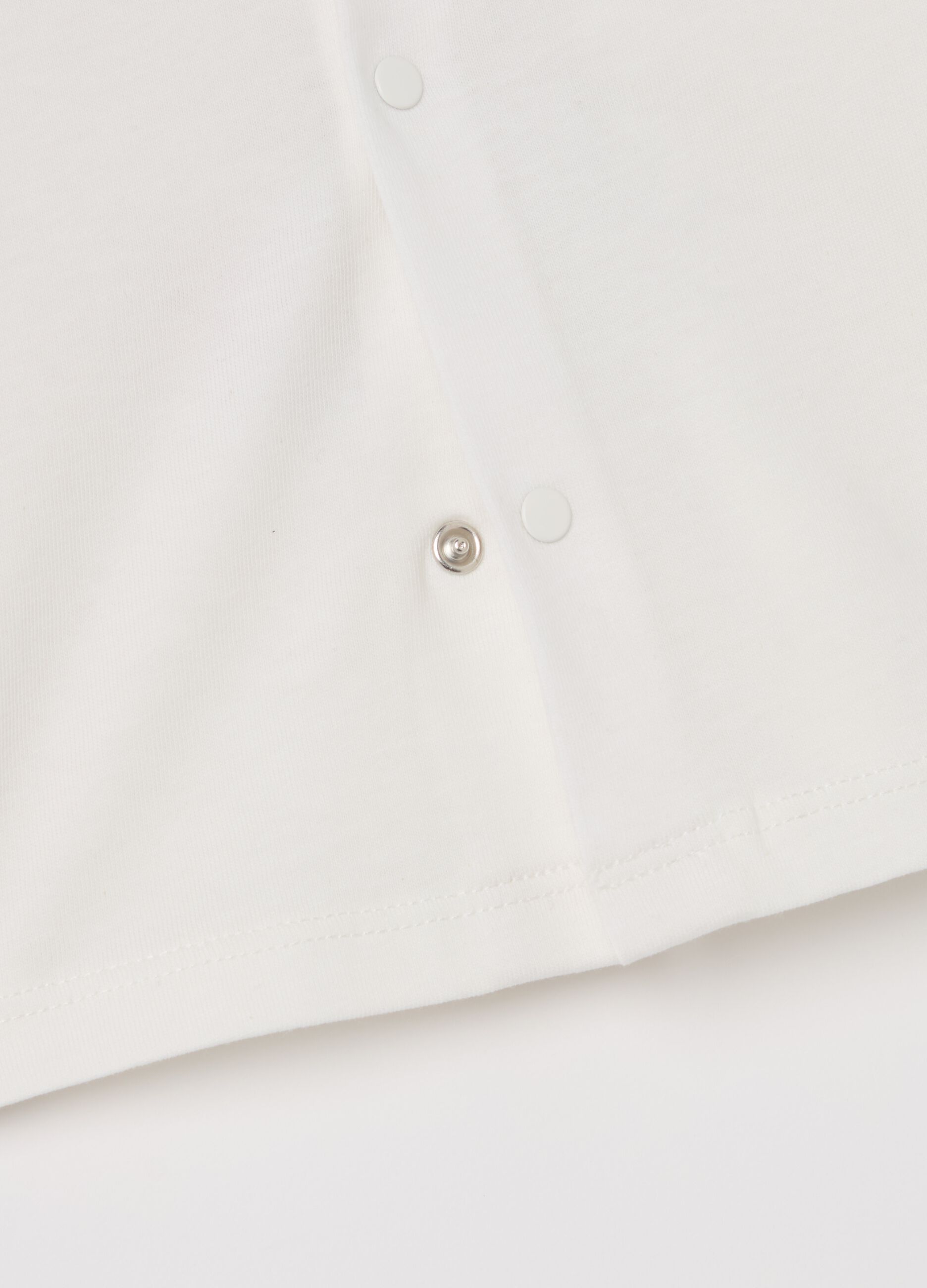 Cotton T-shirt with print and long sleeves