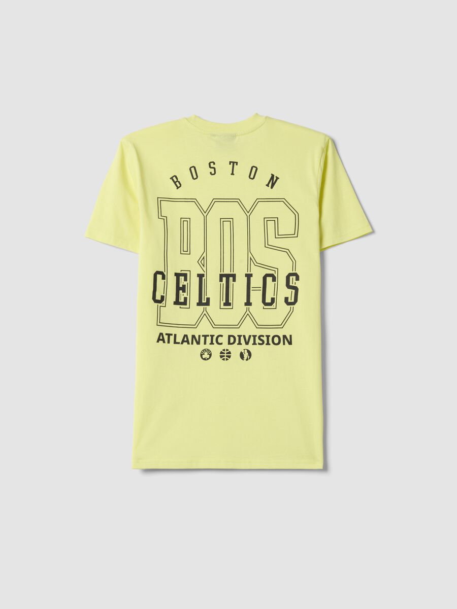Boys' yellow pure cotton T-shirt relaxed fit Celtics_4
