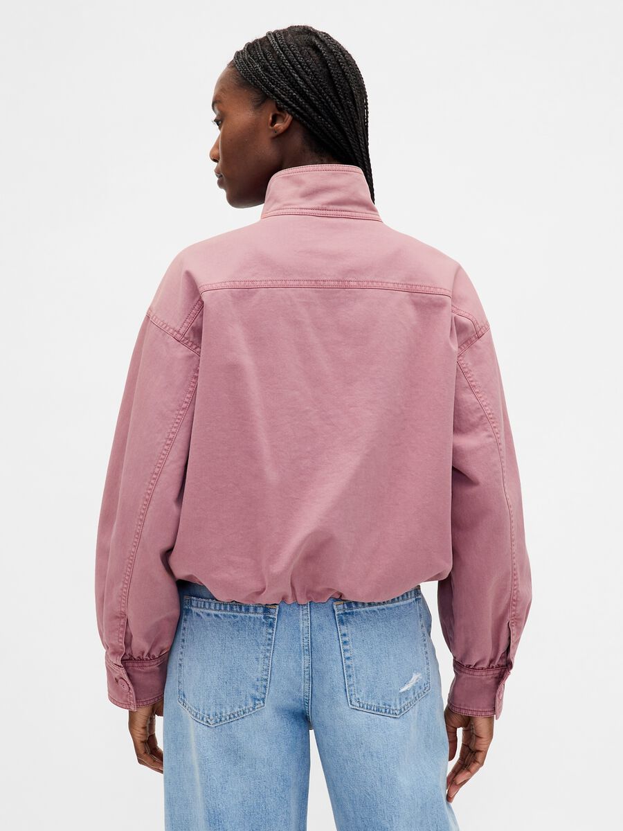 Giacca rosa in cotone snella_1