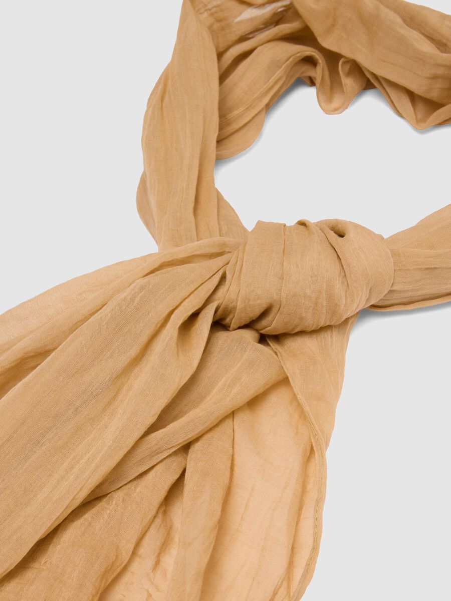 Sciarpa in puro cotone beige_1