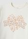 White and beige pure organic cotton printed pyjamas for girls_3
