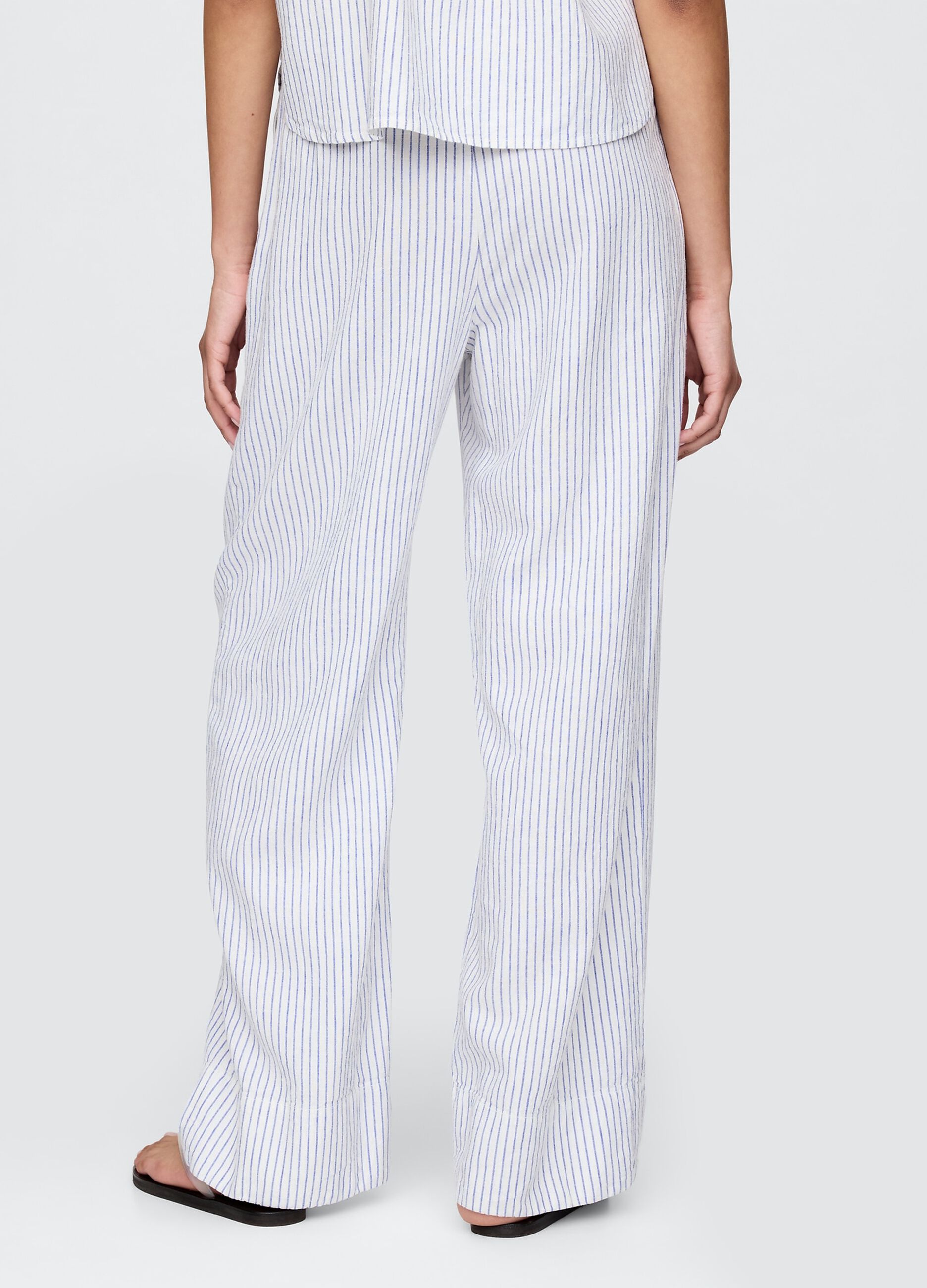 Striped linen and viscose palazzo trousers by Gap