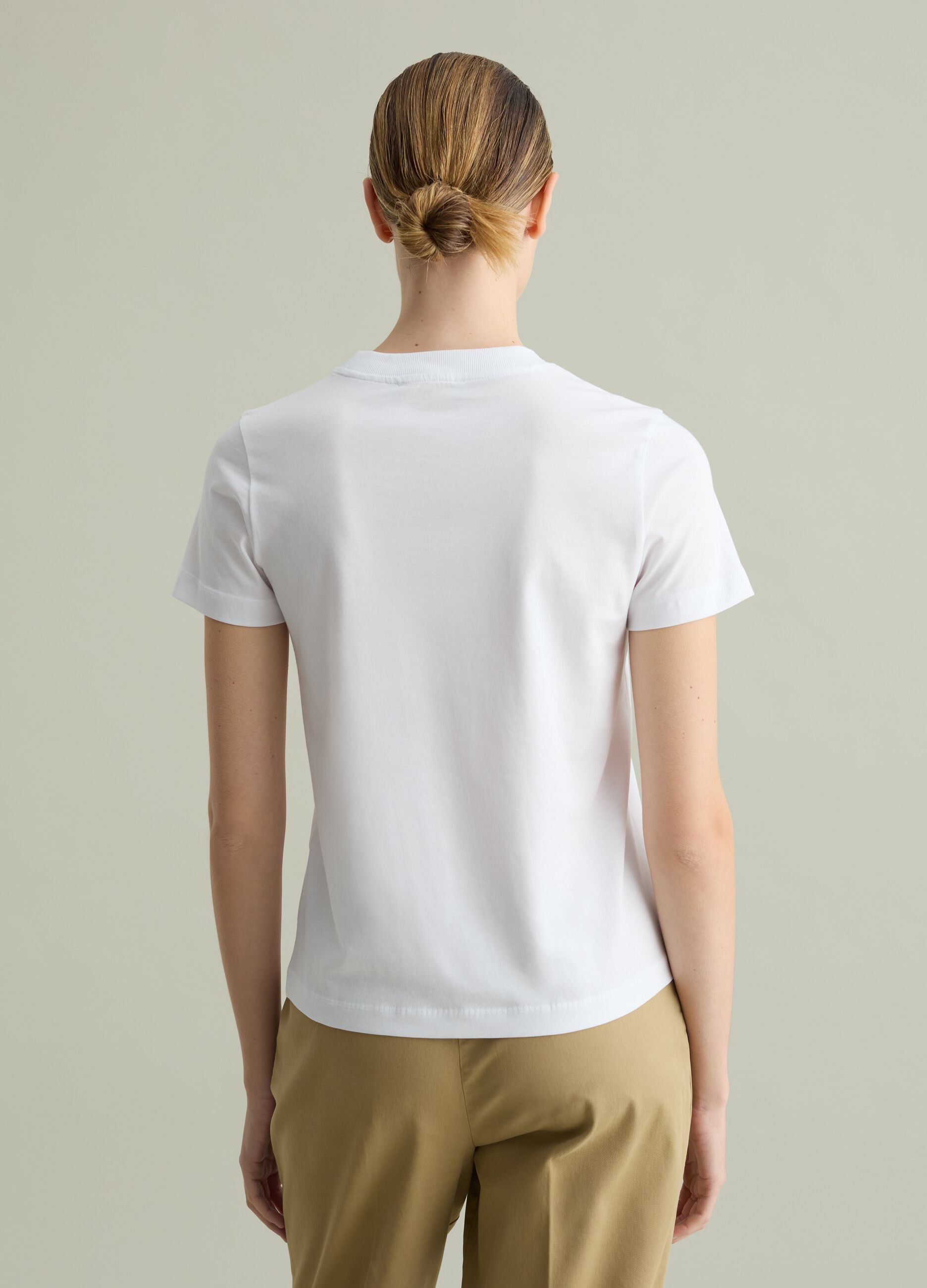 T-shirt girocollo in cotone